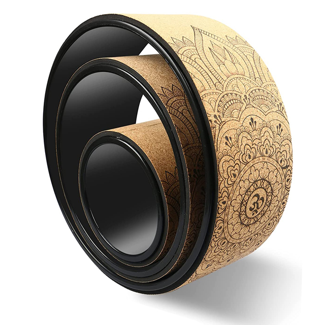 High Quality Eco Friendly Yoga Sets Yoga Wheel Circle Waist Cork Yoga Wheel for Back Pain