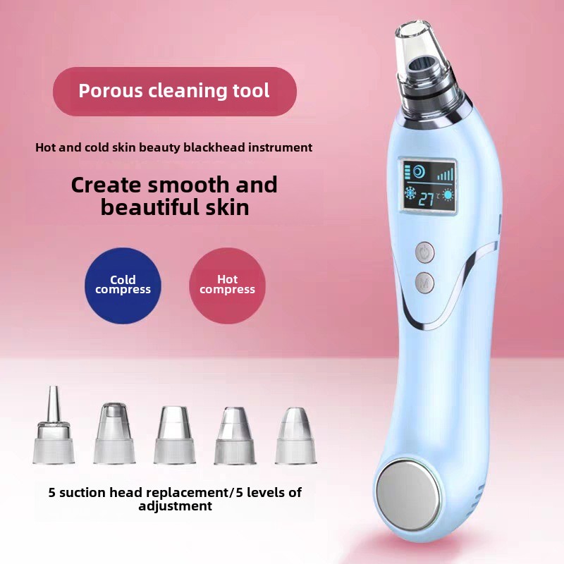 Professional Cold & Hot Hammer Black Head Removal For Facial Skin Cleaning Massager