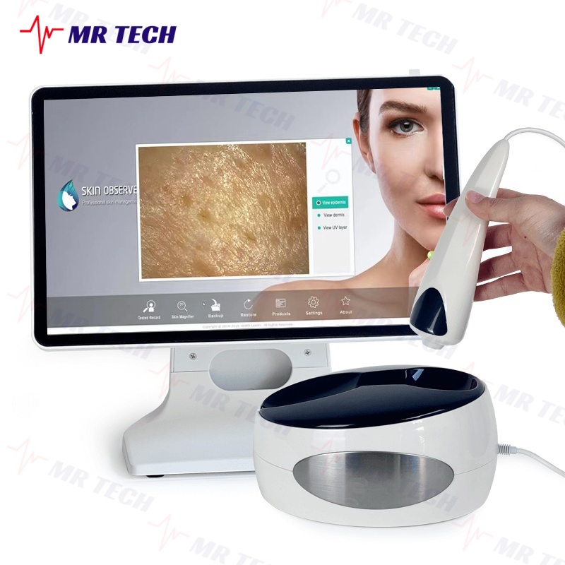 Spanish English Facial Aesthetic Skin And Quantum Magnetic Resonance Body Analyzer For Salon Beauty Skin Diagnosis