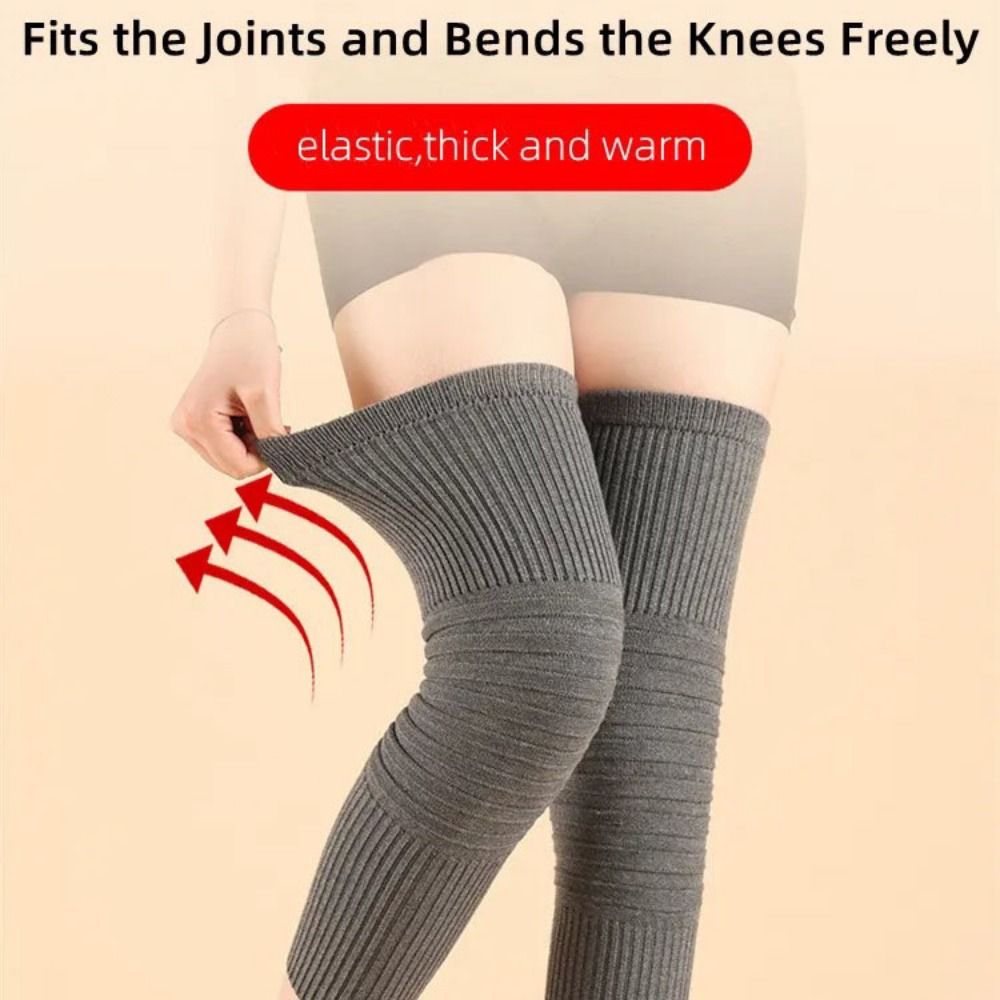 Light Wool Wool Knee Pads M-XL Thick Keep Warm Knee Protector Plus Velvet Protective Gear Thick Cashmere Kneepad Cold