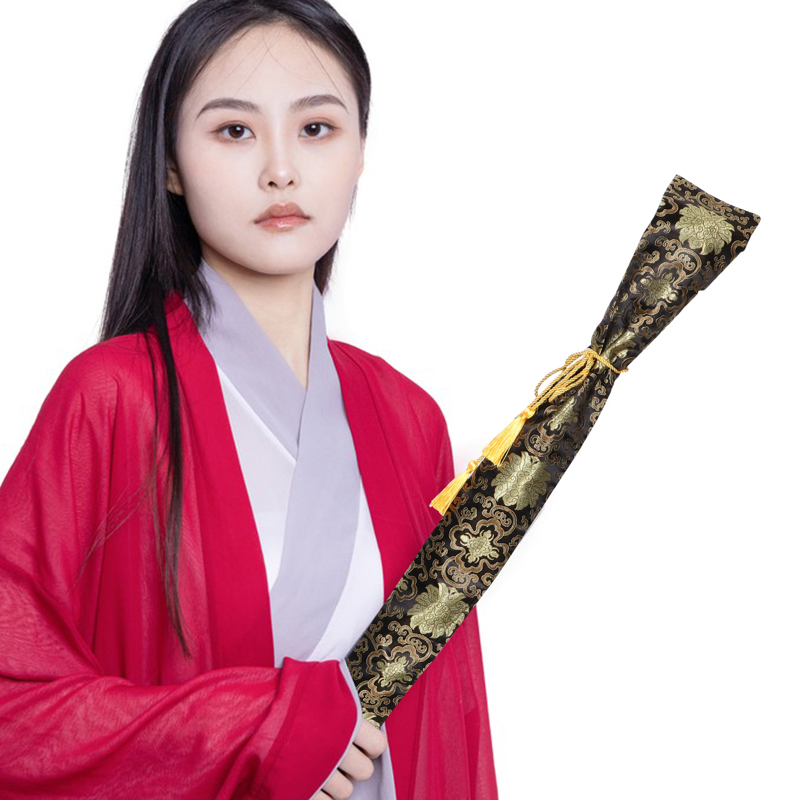 Sword Bag Silk Cover Japanese Carrying Case Storage Martial Arts Shoulder Bag Tai Chi Pouch Large