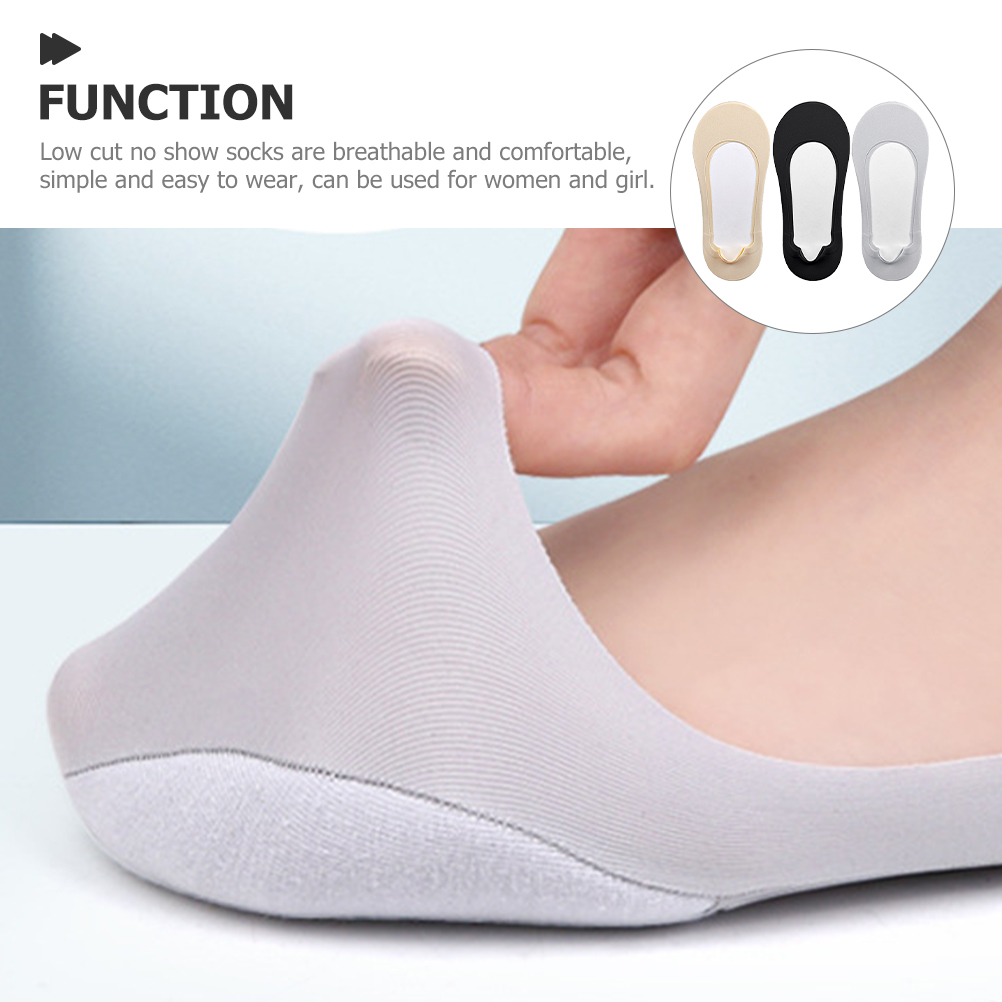 6pcs for Women Low Cut Invisible Non Slip Breathable Comfortable Shock Absorption Pressure Relieving Elastic for Girls