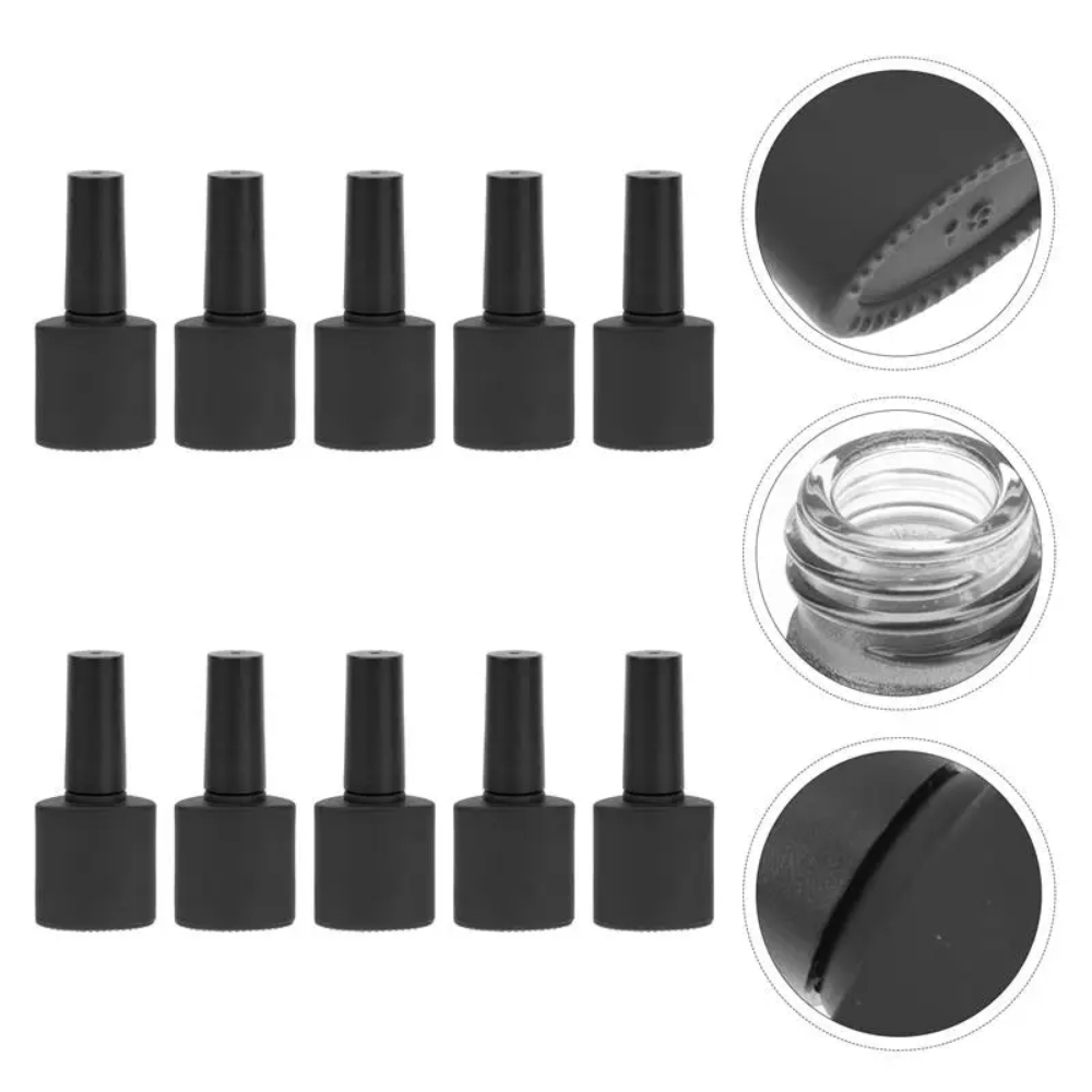 15ml Nail Polish Bottles Empty Refillable Nail Gel Polish Containers With Brush Cap Makeup Tools Nail Art Accessories Wholesale