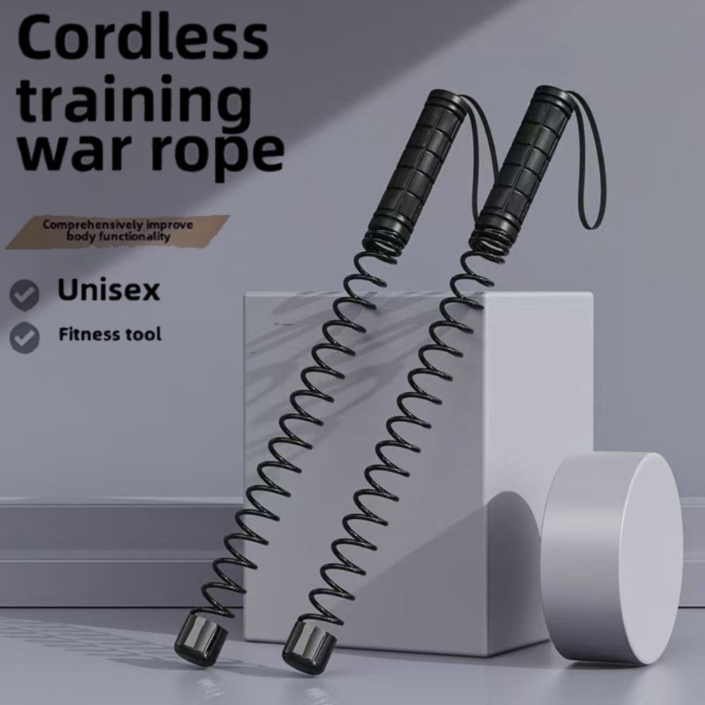 1 pair Replacement Spring Gym Battle Rope Stainless Steel Rebound Cordless Battle Rope Multifunction Durable Arm Strength Rope