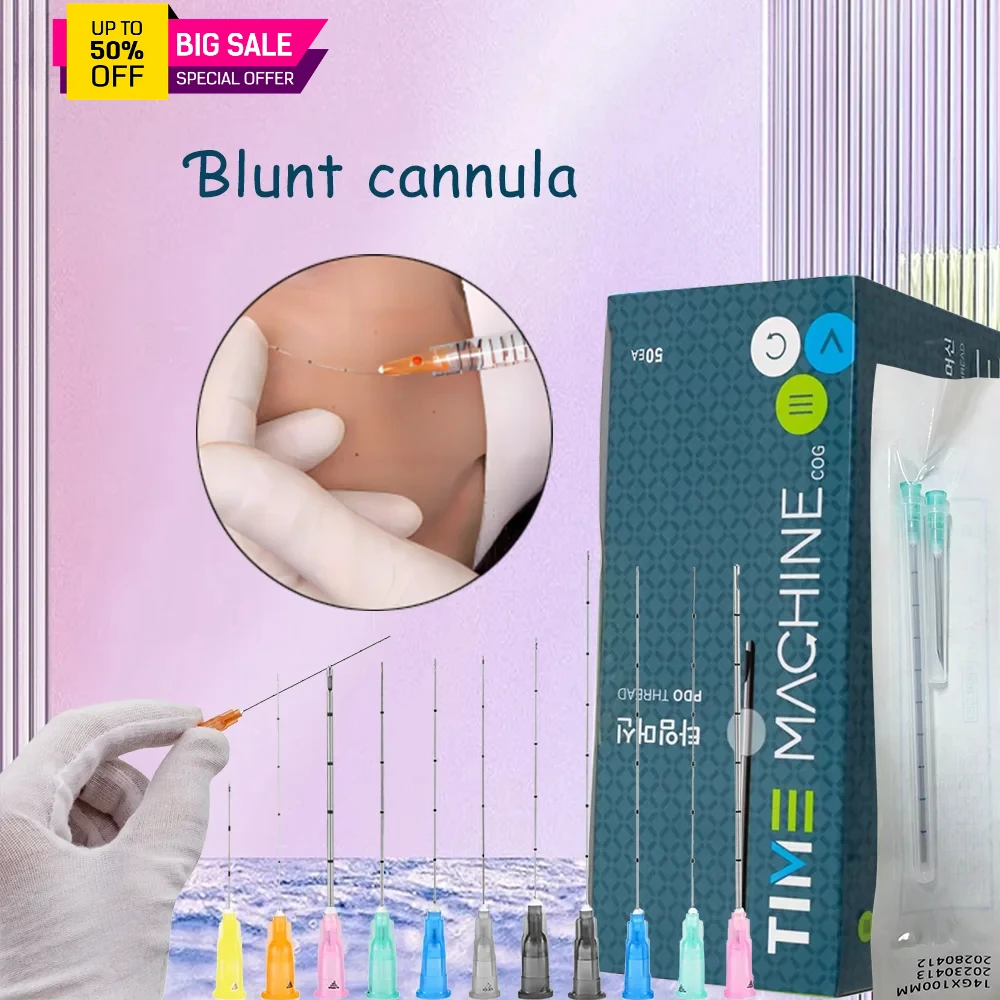 Medical Sterile microcannula 25g 50mm 70mm Blunt Tip Micro Cannula Needle for Injectable Hyaluronic Acid Fillers