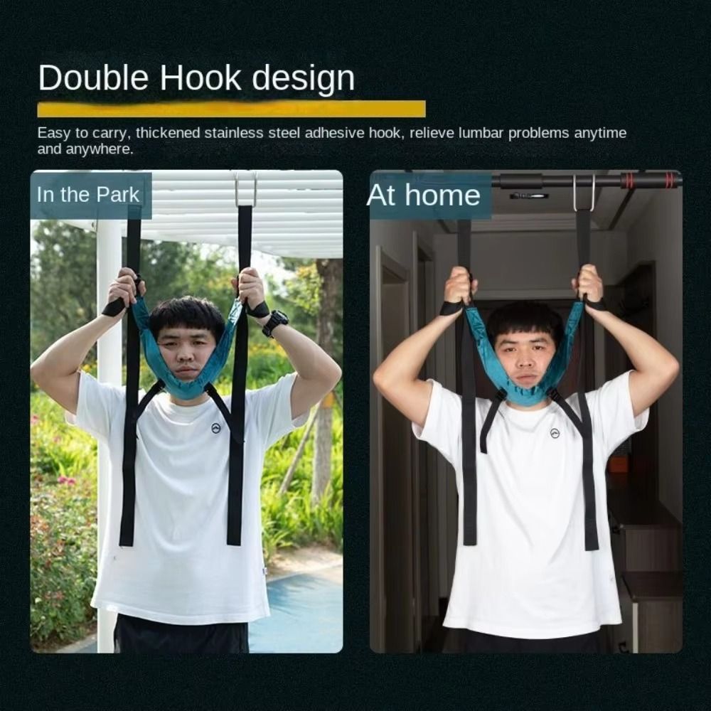 Breathable Cervical Neck Traction Belt Installation-free Adjustable Hanging Neck Stretching Strong Bearing Capacity Soft