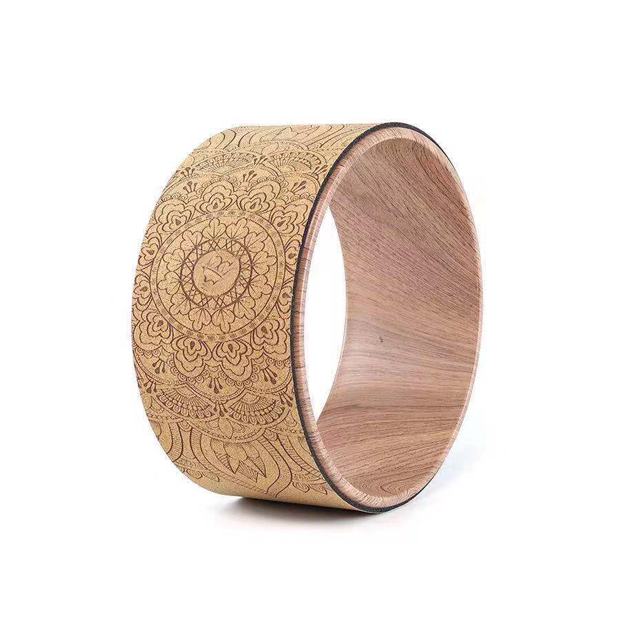 OEM Natural Cork + ABS Plastic Custom Design Yoga Wheel