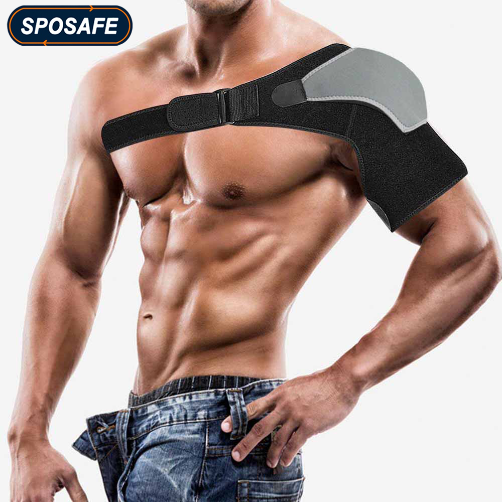 Adjustable Shoulder Support Brace Compression Wrap Strap for Torn Rotator Cuff,AC Joint Pain Relief,Dislocated Shoulder,Injuries