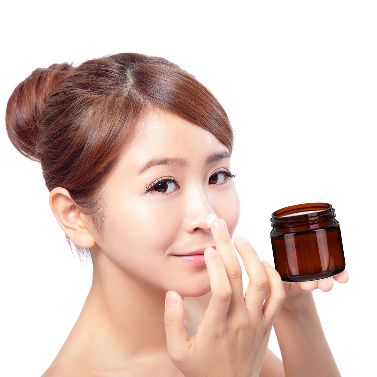 6 Pcs Mini Tea Color Cream Containers Portable Travel Makeup Cases No Leakage Durable Design For Storing Powder Cream Ideal