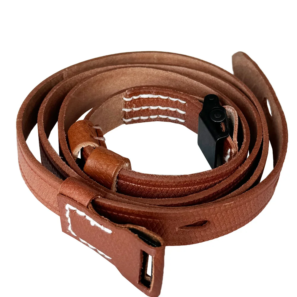 WW2 98K German Strap Soldiers Equipped with Vintage Cowhide Brown High Quality Camera Stand Men's 98K Strap