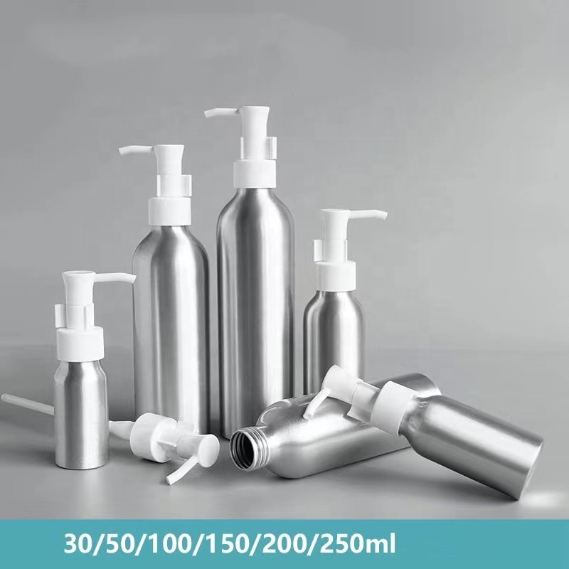Aluminum Cleansing Oil Customized Dispenser Lotion Conditioner Cosmetic Metal Bottle Lotion Pump Bottle Fine Mist Spray Bottle
