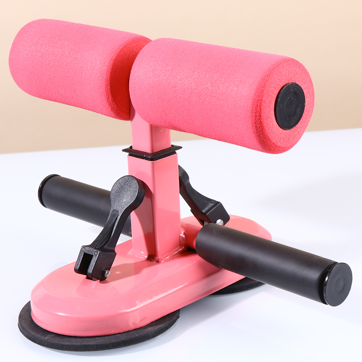 Double Suction Cups Abdominal Trainer Durable 22cm Width Strong Adhesiveness Easy Install Four Gear Adjustable Fitness Equipment