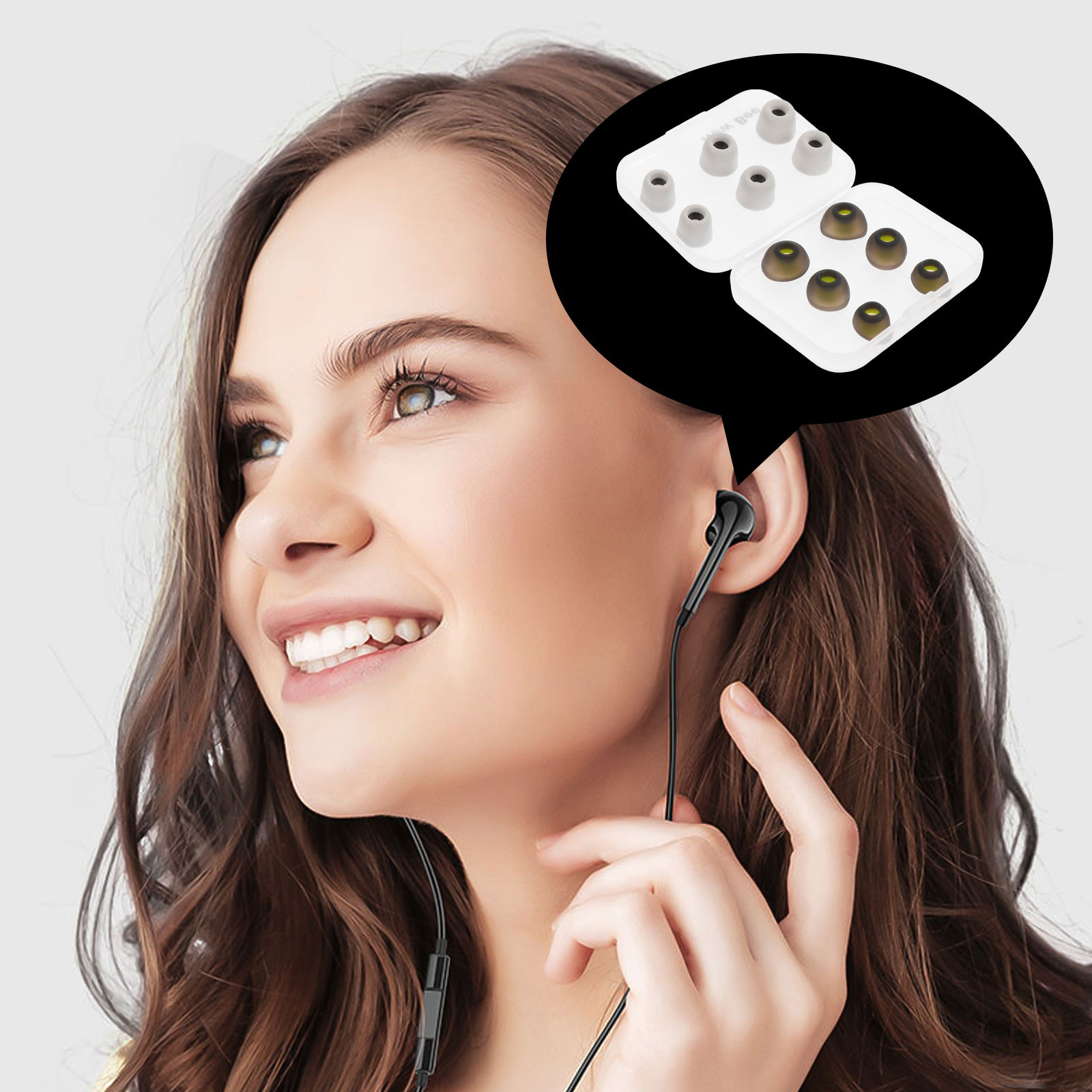 Memory Foam Ear Plugs Soft Silicone Tips Earphone Accessory Earbud Caps Headphone Sponge Comfortable Wear Easy Install Hunting