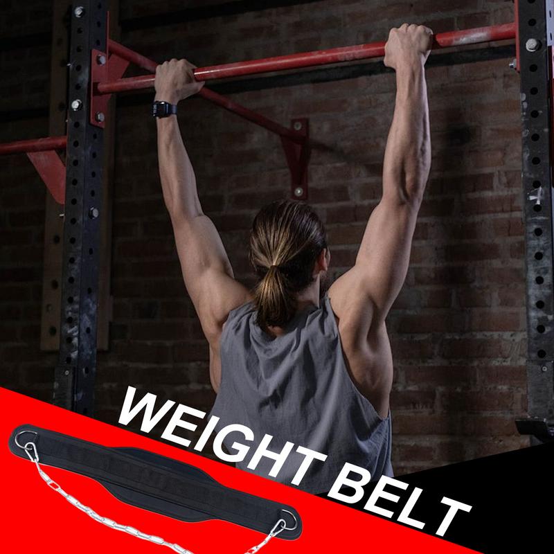 Lifting Belt Weighted Lifting Belt With Steel Chain Heavy-Duty Strength Training Accessories For Pull-Up Powerlifting