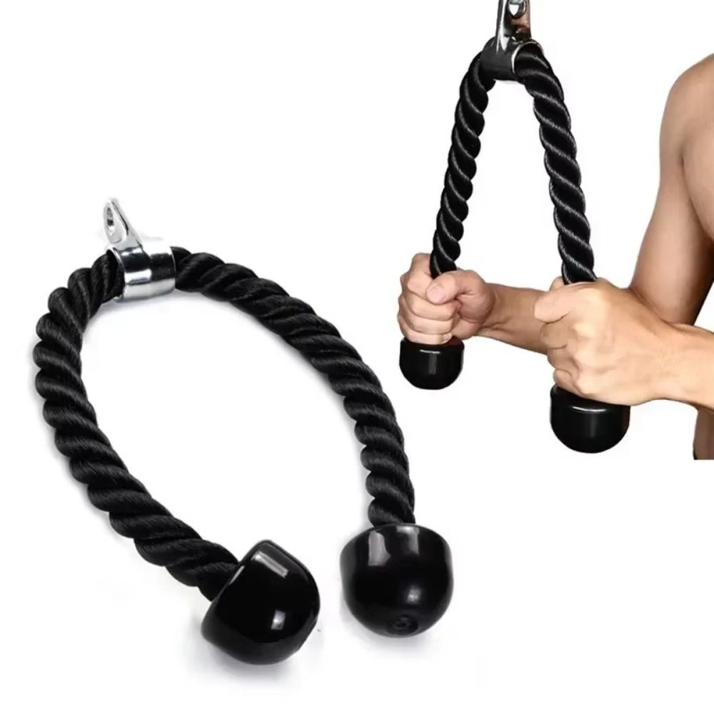 Portable Triceps Pull Down Rope Multi-Use Heavy Duty Fitness Attachment Cable Nylon Muscle Training Biceps Rope
