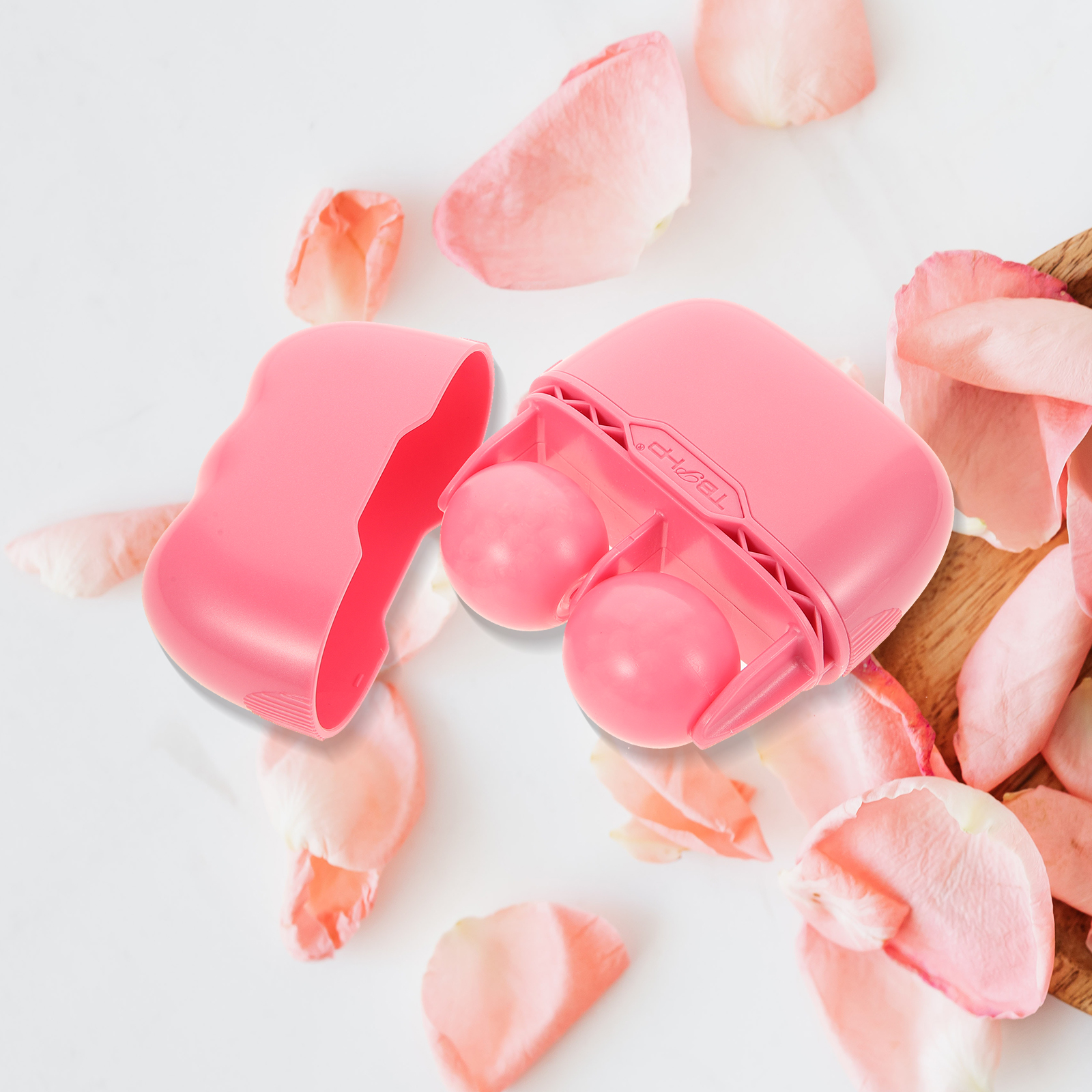 Massager for Face Cooling Device Pink New 2in1 Facial Sink Massage Tool Eye Area Care Skin RejuvenationROLLER