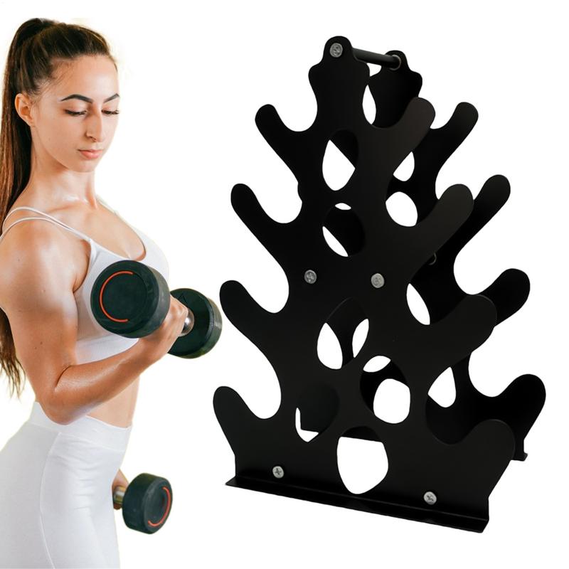 Dumbbell Rack Stand A-Frame Design Dumbbell Display Rack With Handle Compact Space-Saving Barbell Display Stand For Gym Home