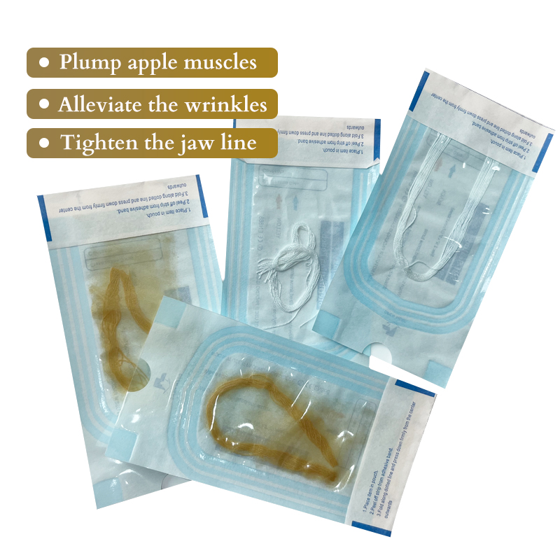 Absorbable No Needle Gold Protein Line Anti-wrinkle Face Filler Lift Firming Collagen Thread Anti-Aging Skin Care