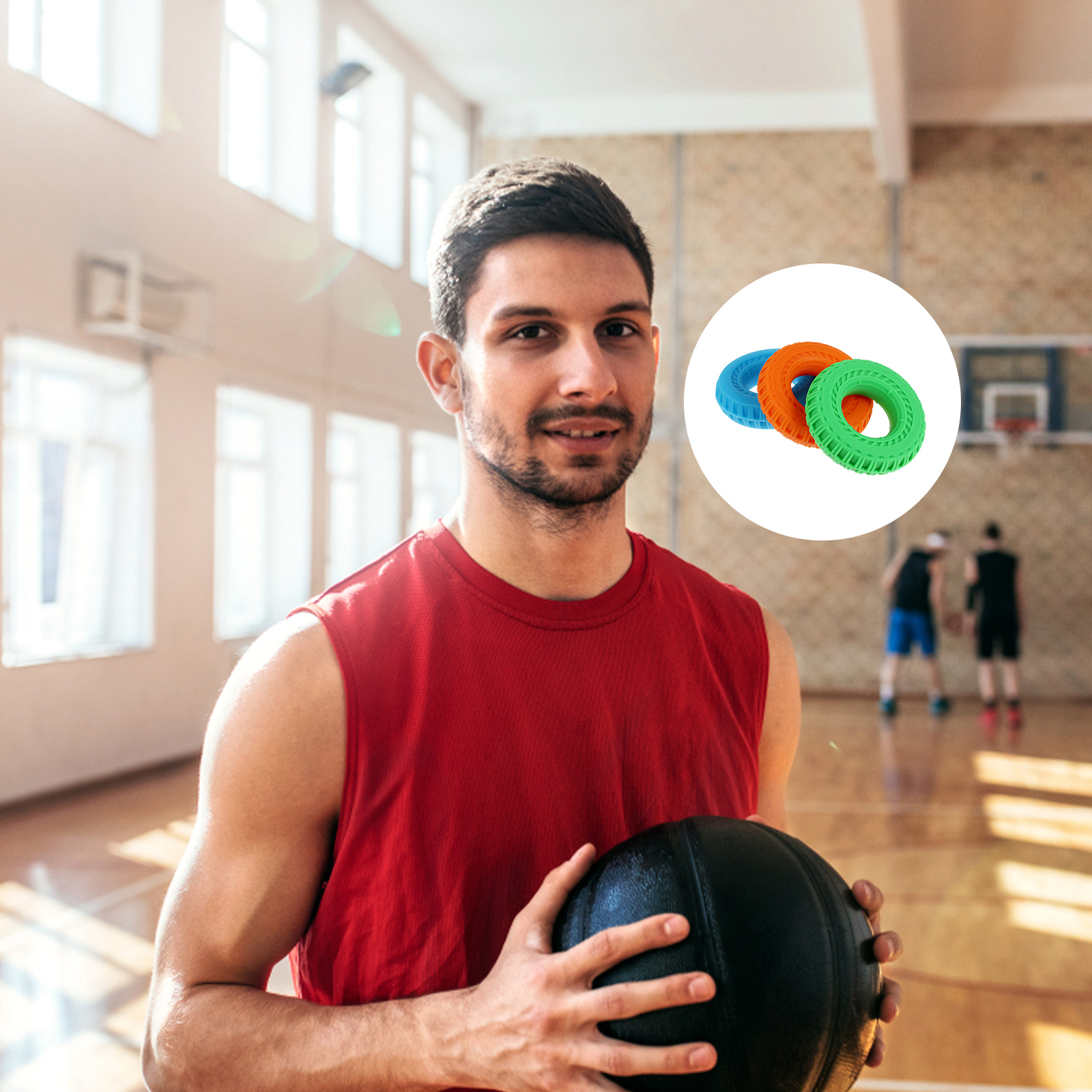 Silicone Strengthener Trainer Portable Exercise Rings for Wrist Finger Forearm H Strengthening Non Slip