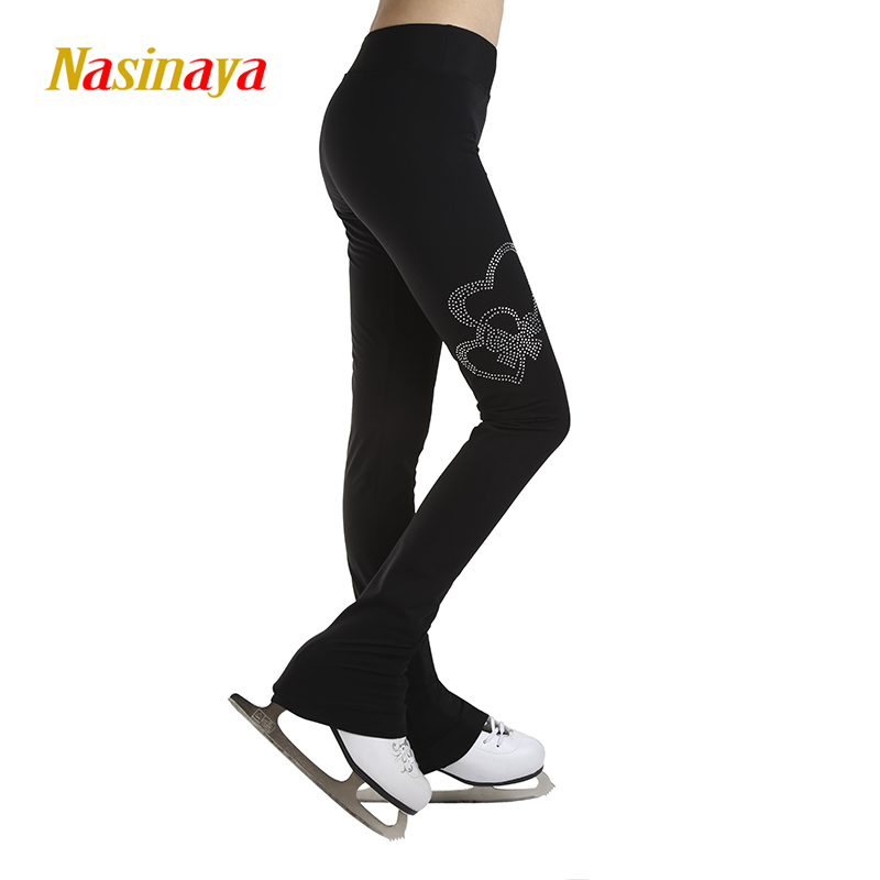 Custom Figure Skating Pants, Skating Suit, Black Clothing, Skating Tights, Training Pants, Rhinestone Embellishment