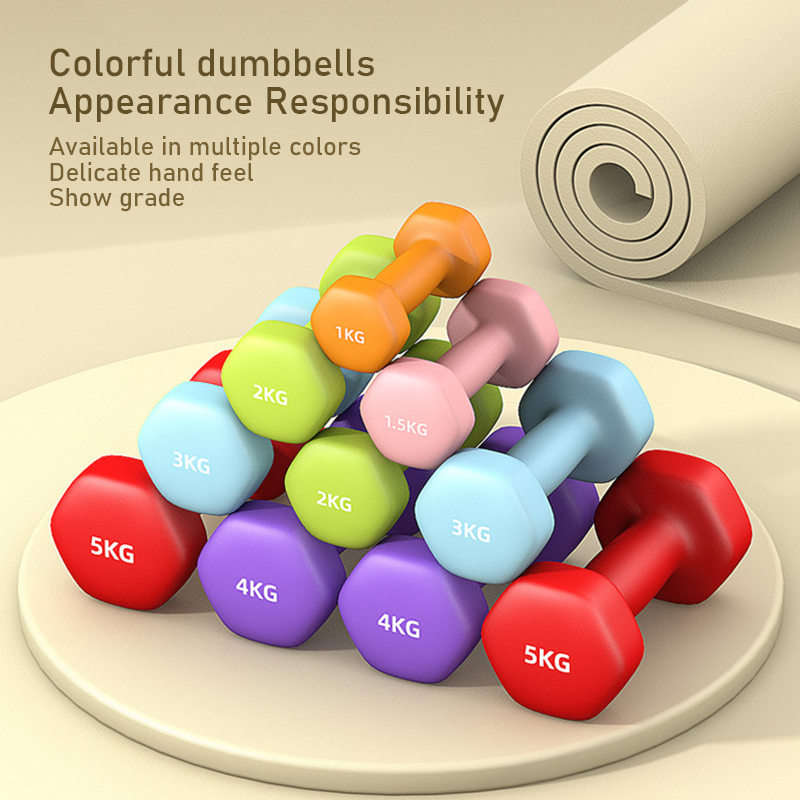 Women's Fitness Home Pure Iron Dumbbell Set Combination Equipment Small Dumbbell Elementary School Weight