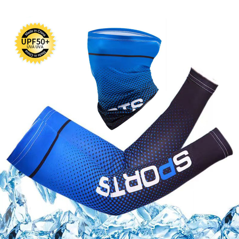 New Ice Silk Sleeve Sunscreen Cuff UV Sun Protection Cool Arm Sleeves Anti-Slip Men Women Long Glove for Outdoor Sport Cycling