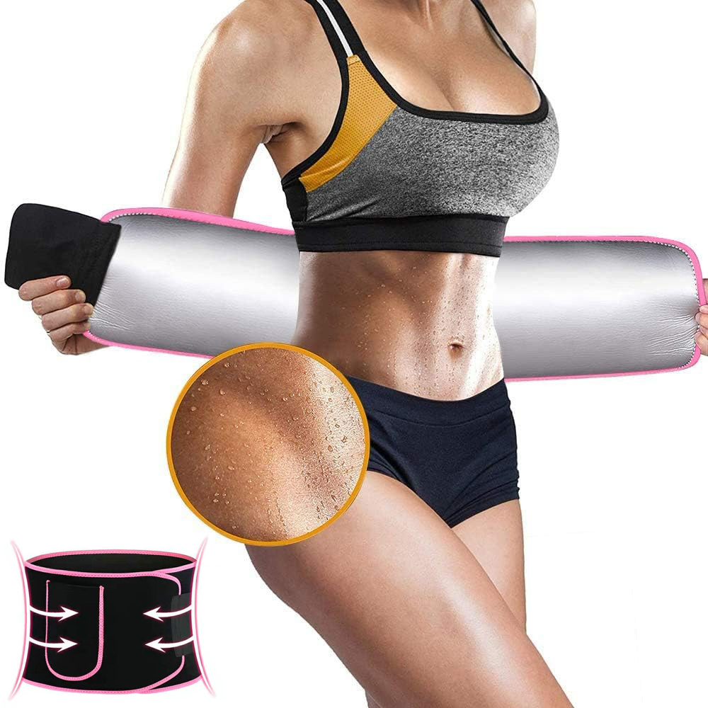 Waist Abdominal Trainer Support Belt with Phone Pocket for Women Men, Promotes Sweat Wrap Exercise and Fitness Workout