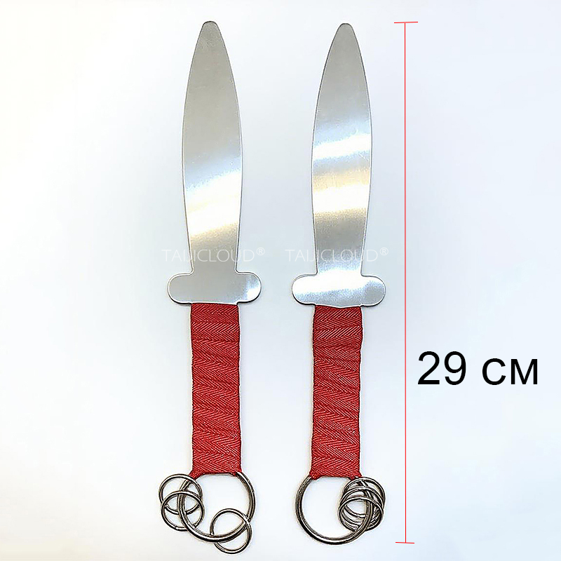 Martial Arts Twin Daggers for Performance & Sparring - Durable Wooden Practice Short Swords Set for Combat Training
