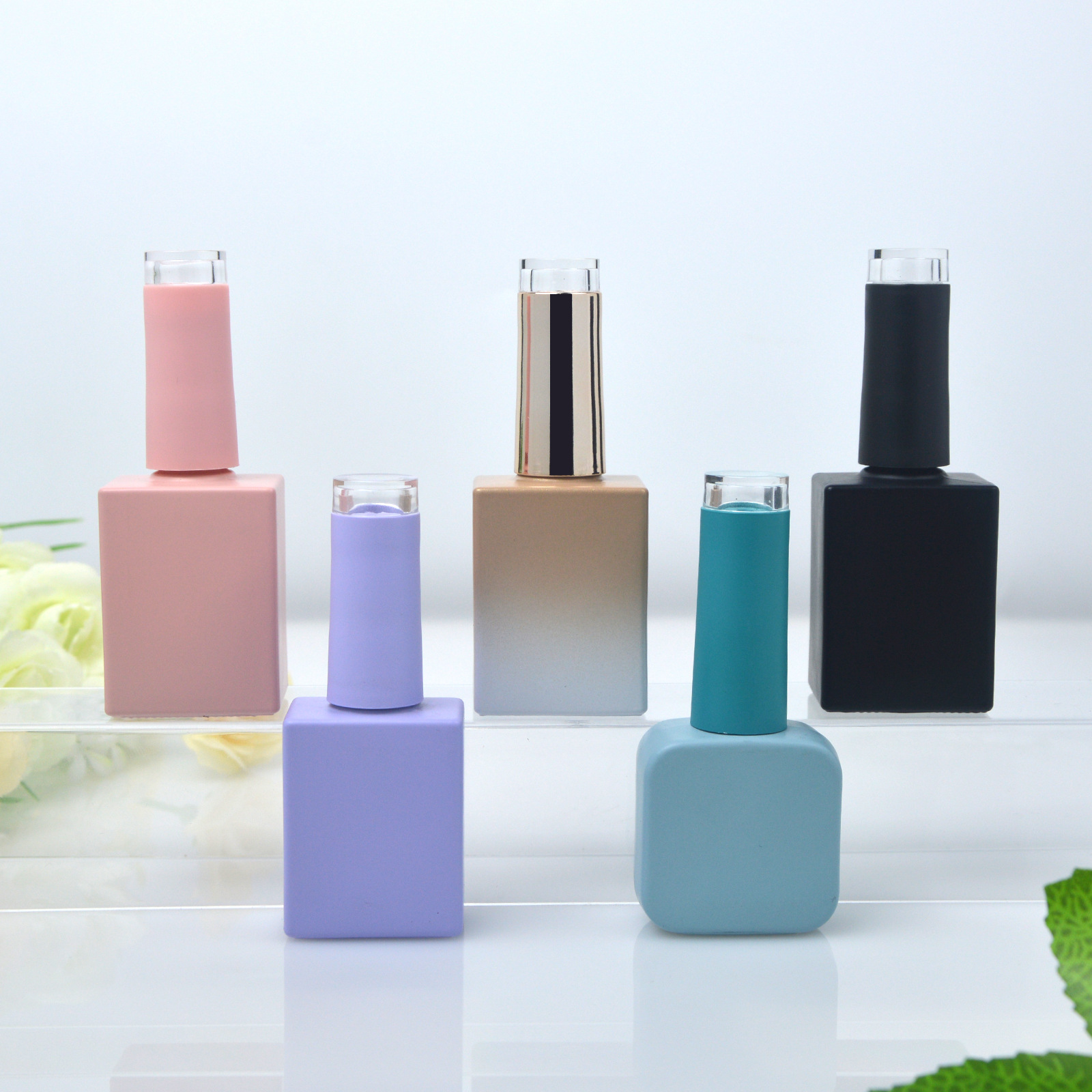 10ml 15ml Empty Nail Polish Bottles Nail Gel Container Glass Cosmetic Pot Nail Beauty Oil Packing Bottle Makeup Vessel