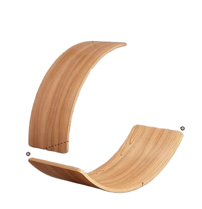Wooden Waldorf Toys Wobble Balance Board with Felt Layer Yoga Curvy Board for Classroom Children Rocker Board 2025 New