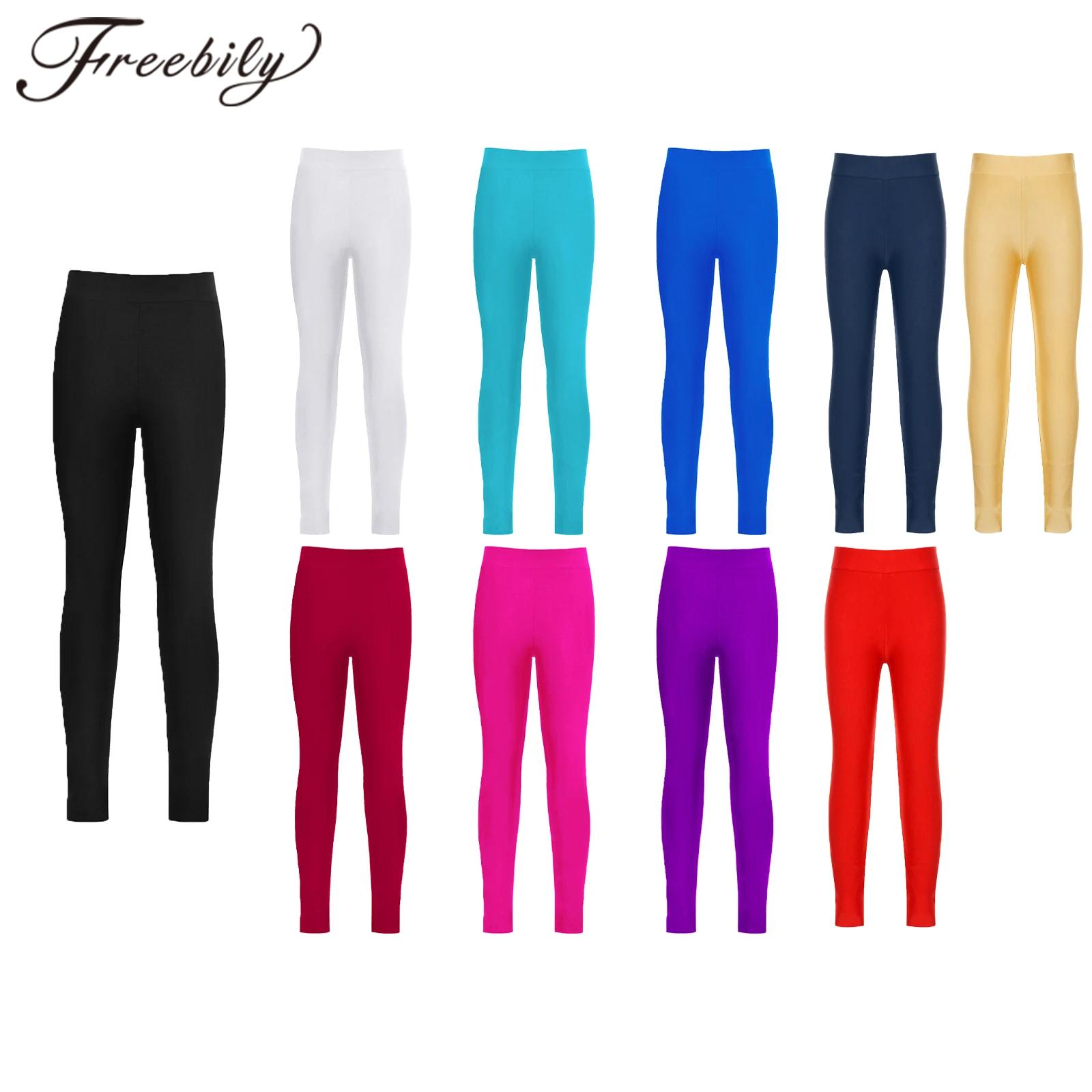 Children's Gymnastics Trousers Kids Leggings for Girls Gymnastic Leotard Elastic Waistband Ballet Tights for Dancing Yoga Pants
