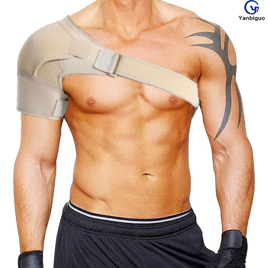 1pc Adjustable Shoulder Brace for Rotator Cuff Support,Compression Sleeve for Left & Right Arm Support, Hand Washable