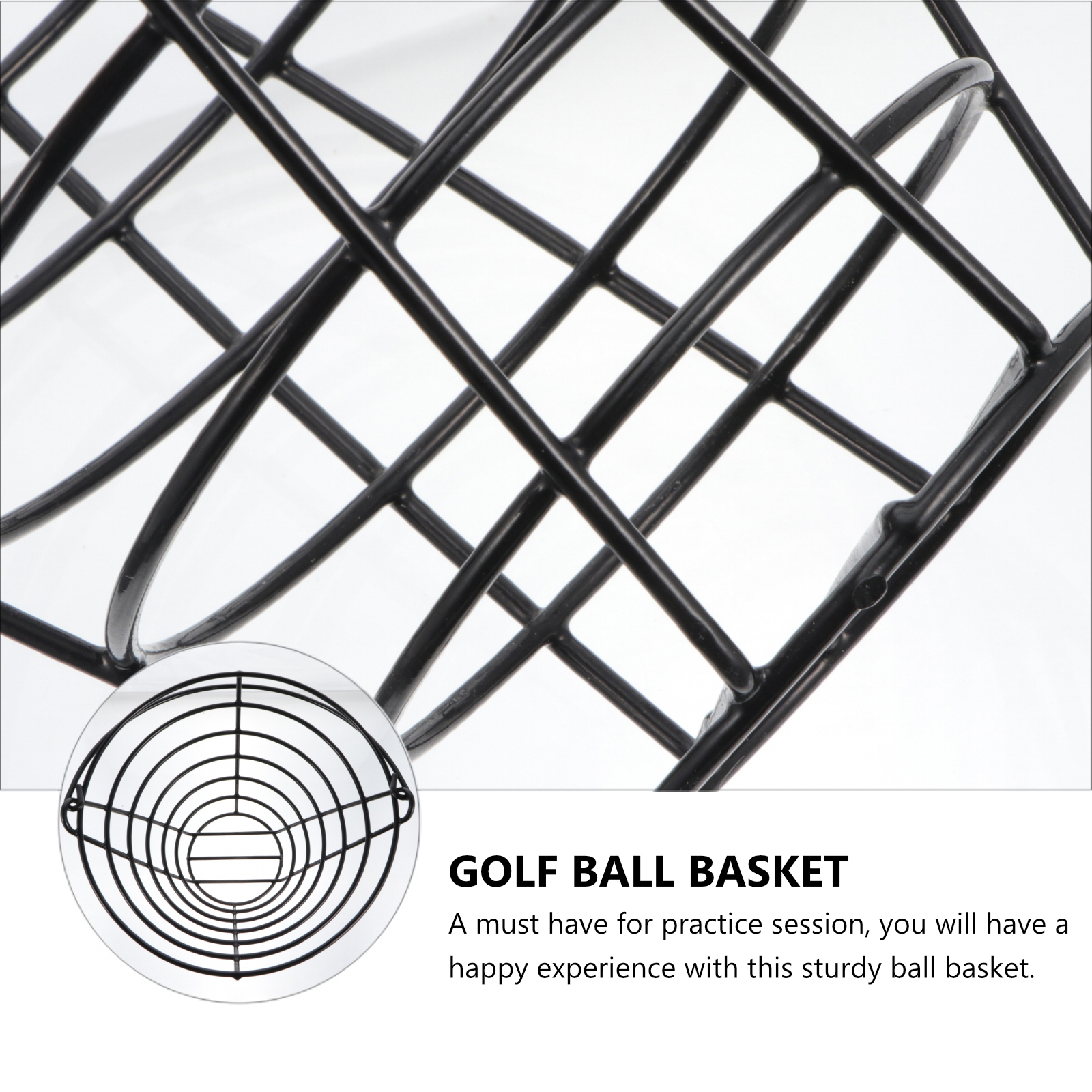Golf Basket Metal Iron Frame Heavy Duty Large Capacity Outdoor Practice Storage Holder Container Metal Storage