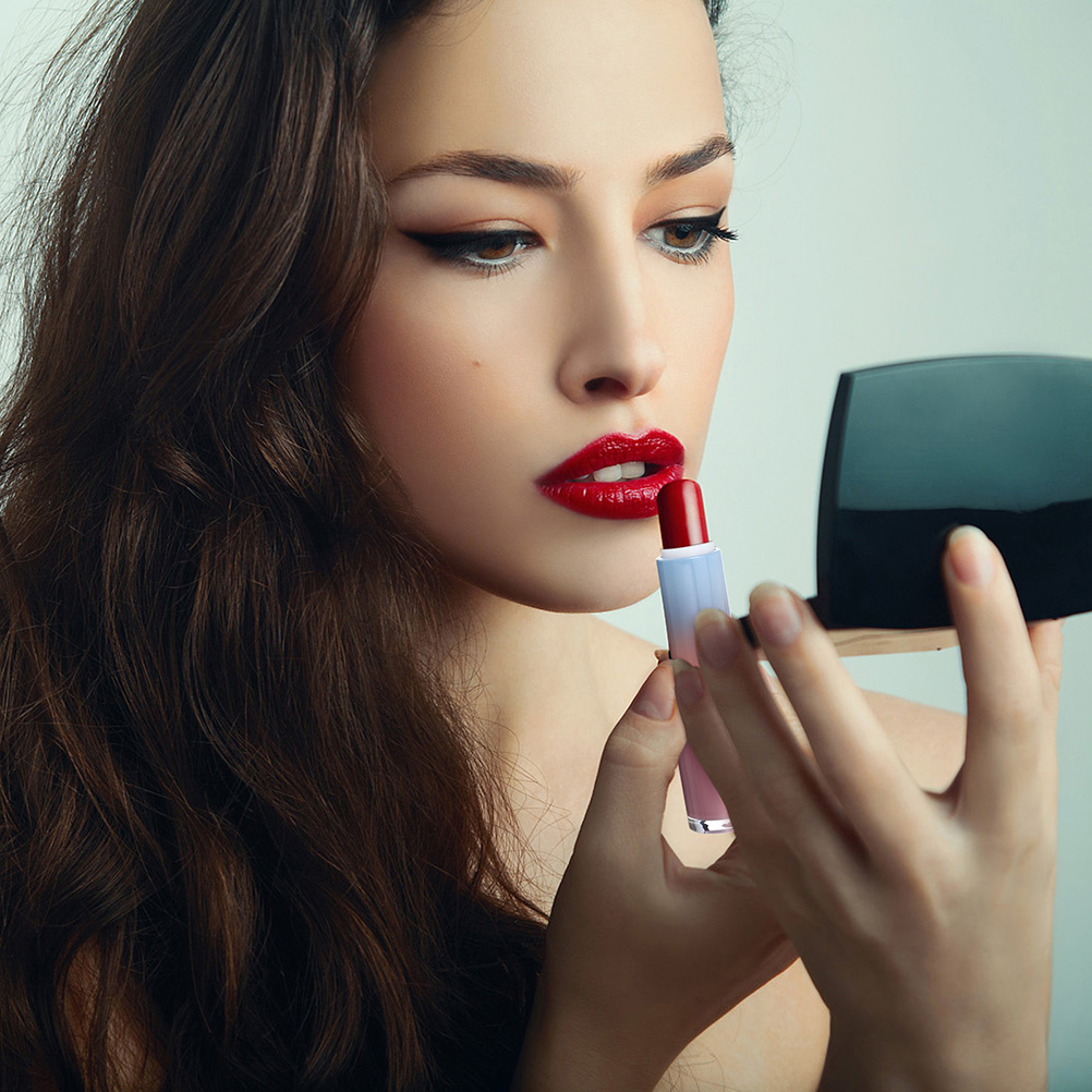 6 Pcs Tube Empty Plastic Container Clear Set Gradient Empty Lip Balm Containers Tubes Travel Size Refillable Packaging