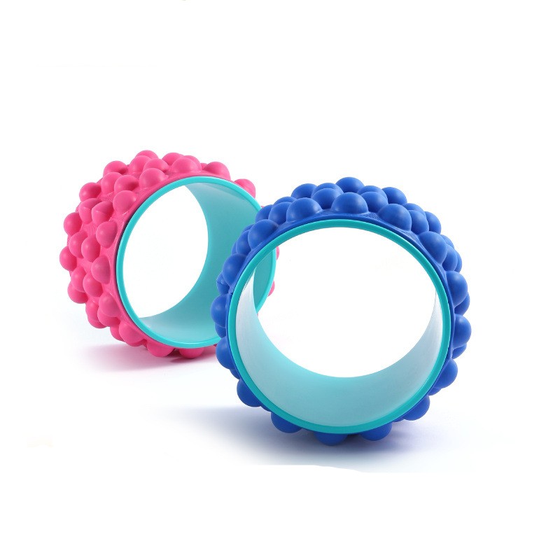 Fitness Yoga Wheel with Massage Dots Circle Roller Back Stretching Pilates Abdomen Exercise Equipment