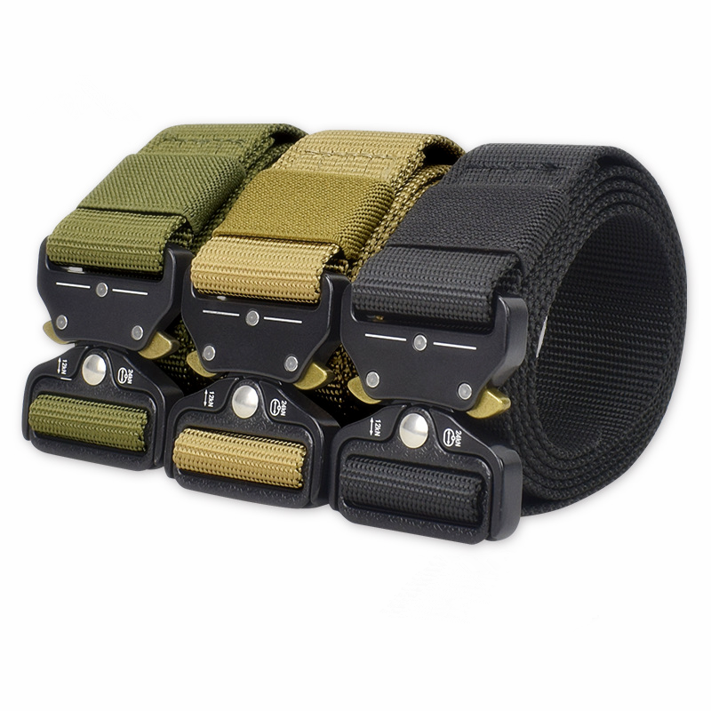 3.8cm Tactical Molle Belt Mens Military Army Combat Waist Belts Utility Nylon Heavy Duty Hunting Airsoft Sports Waist Support