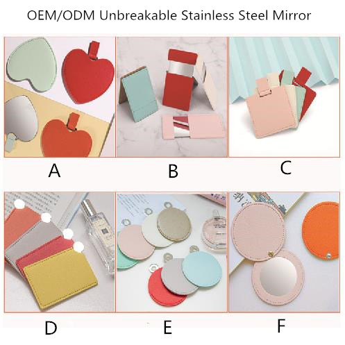 5pcs Ultra-thin Makeup Mirror Vanity Mirror Cosmetic Make Up Pocket Rectangle Foldable Compact Makeup Folding Mirrors