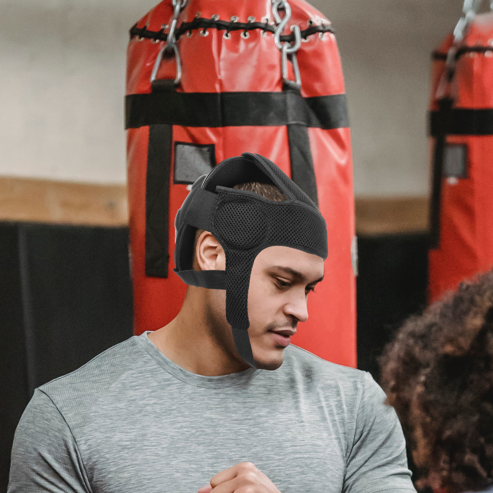 Boxing Wrestling Headgear Black Softball Batting Child Youth Chin Strap Under Cap Lightweight Comfortable Durable