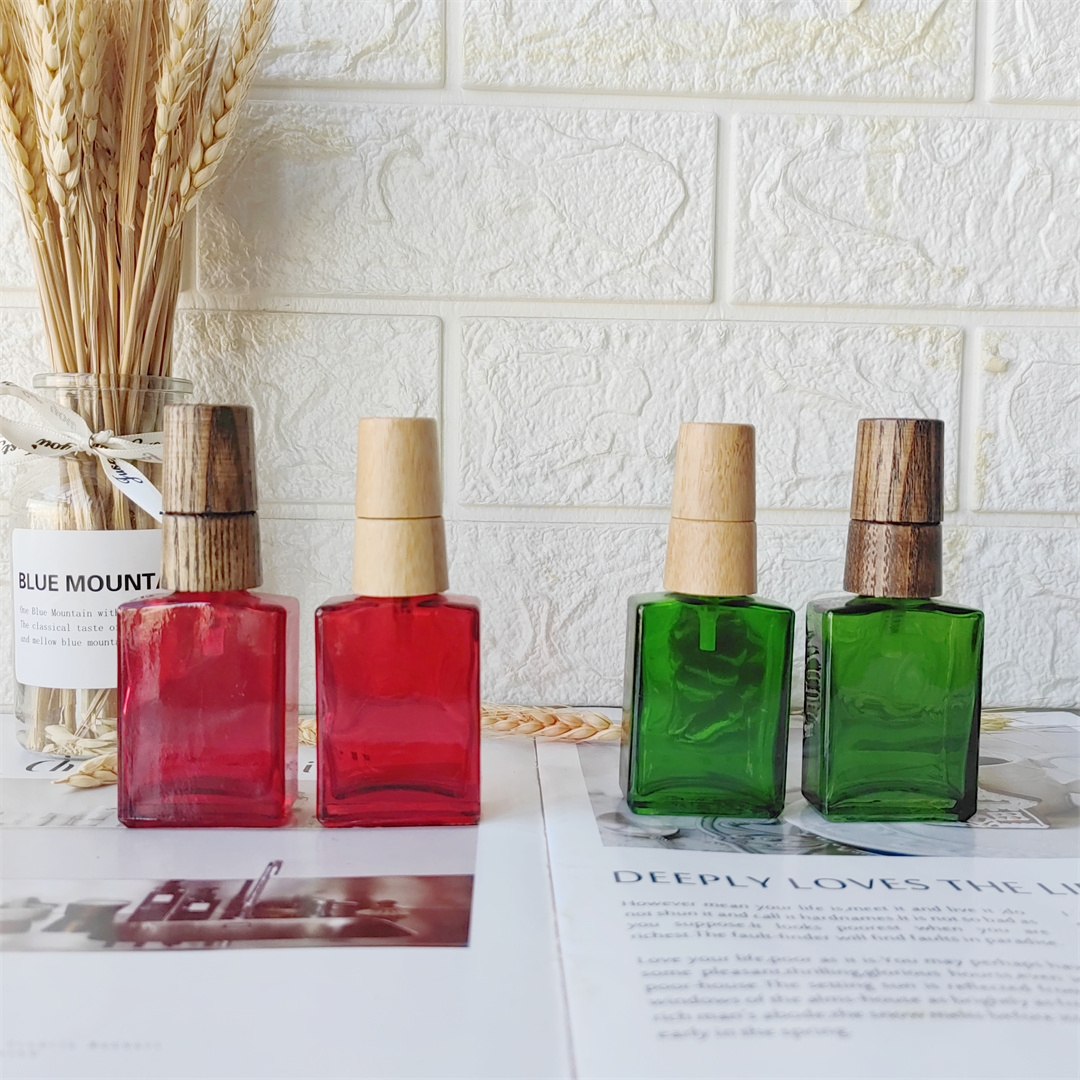 200* 30ml 1oz Luxury Perfume Alcohol Beauty Square Rectangle Glass Fine Mist Spray Bottle Empty Dispenser Perfume Refill Bottles