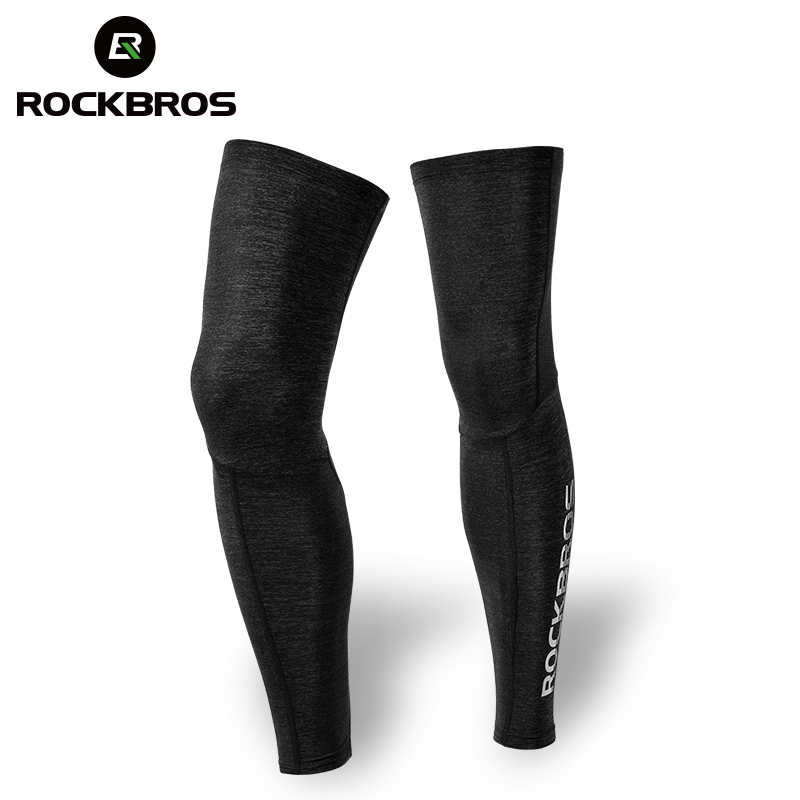 ROCKBROS Ice Silk Lycra Cycling Legwarmers Anti-uv Sunscreen Gaiter Leg Sleeves Breathable High Elasticity Sports Men Leggings