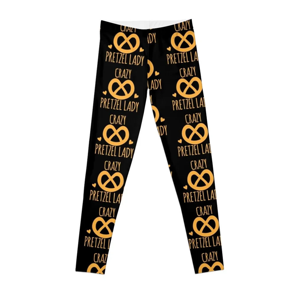 Crazy Pretzel Lady Leggings Tight fitting woman gym womans workout shorts Womens Leggings