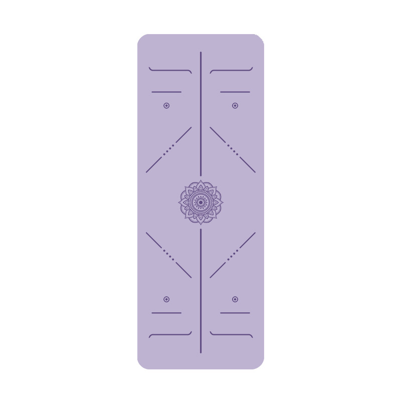 Pu Natural Rubber Yoga Mat Non-Slip Body Line Sports Fitness Mat Thickened Dance Earthy Mat Home Use