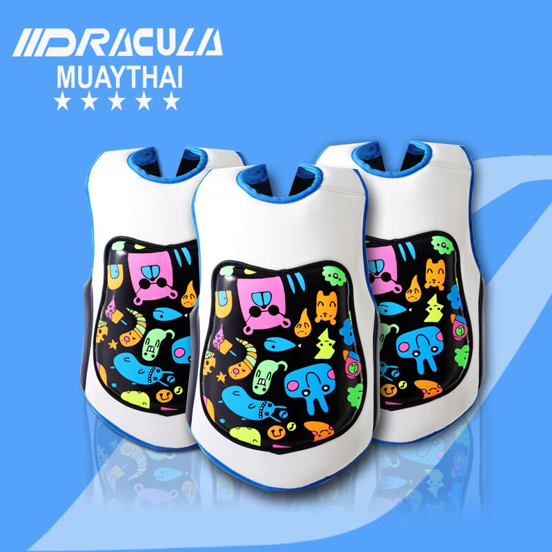 Kids Boxing Chest Guard Belly Pad MMA Muay Thai Sparring Karate Taekwondo Kickboxing Graffiti Vest Body Shield Protective Gear