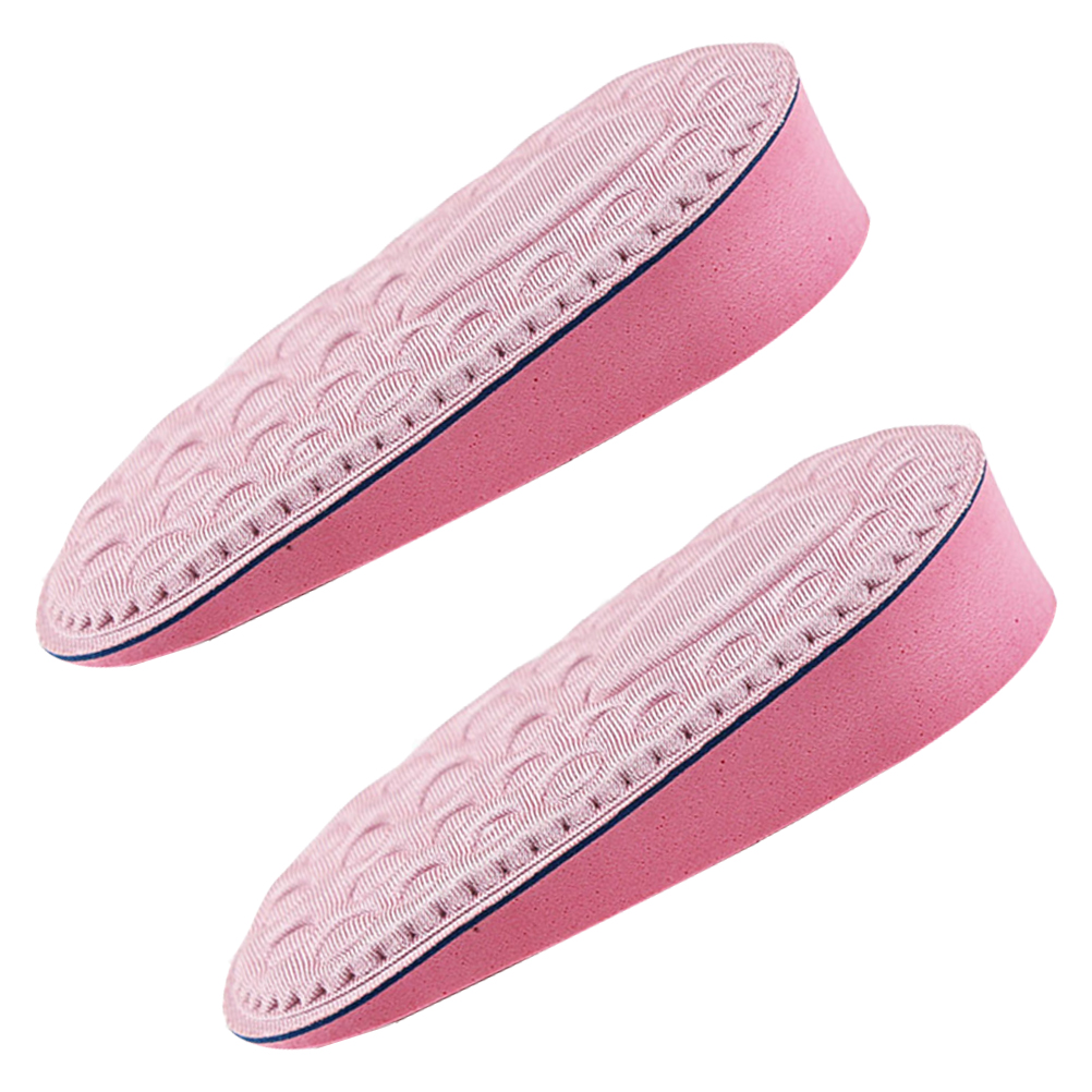 2 Pairs Height Increase Feet Cushions Soft Comfortable Sweat Absorption Breathability Invisible Insoles Heel Pads Massage Point