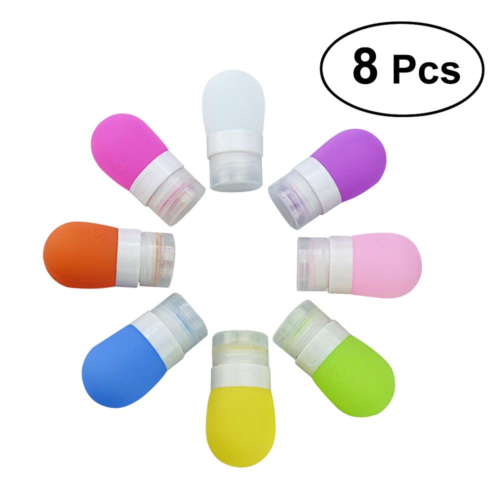 8 Pcs Silicone Travel Bottles Leakproof Containers Refillable Shampoo Shower Gel Airline Approved Toddler Baby