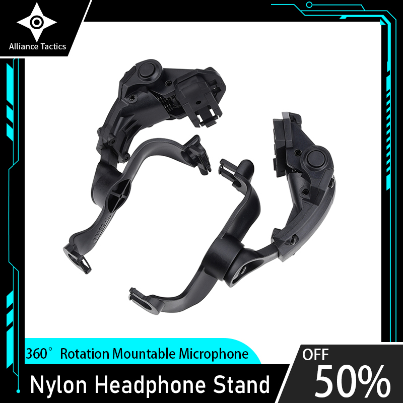 WADSN Tactical Headphone Nylon Stand Fit M32 Hunting Headset Large Angle Control 360° Rotation For Fast Flux Wendy Helmet Mount