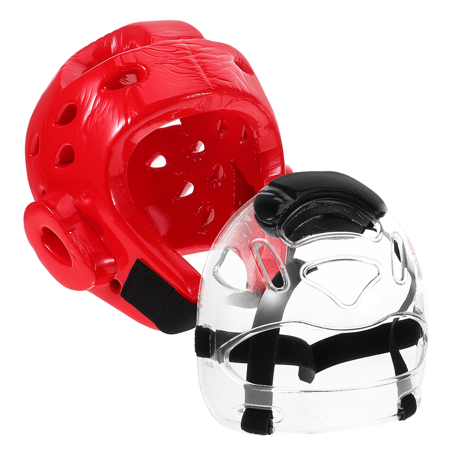 Headgear Protective Face Mask Kids Fencing Taekwondo Sparring Gear PU Adjustable Headstrap Impact Resistance