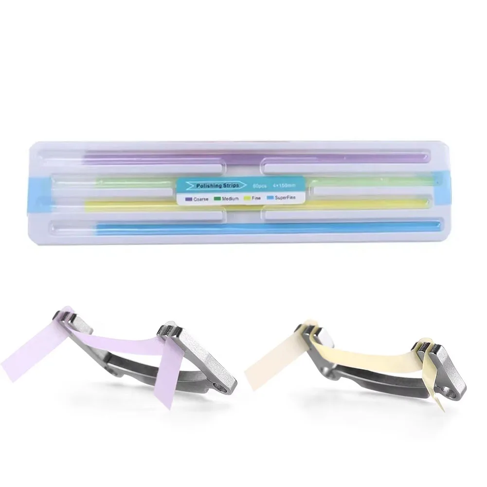 Dental Resin Polishing Strips Holder Set Fine Medium Coarse Interdental Grinding Sanding Shaping Abrasive Teeth Whitening Strip