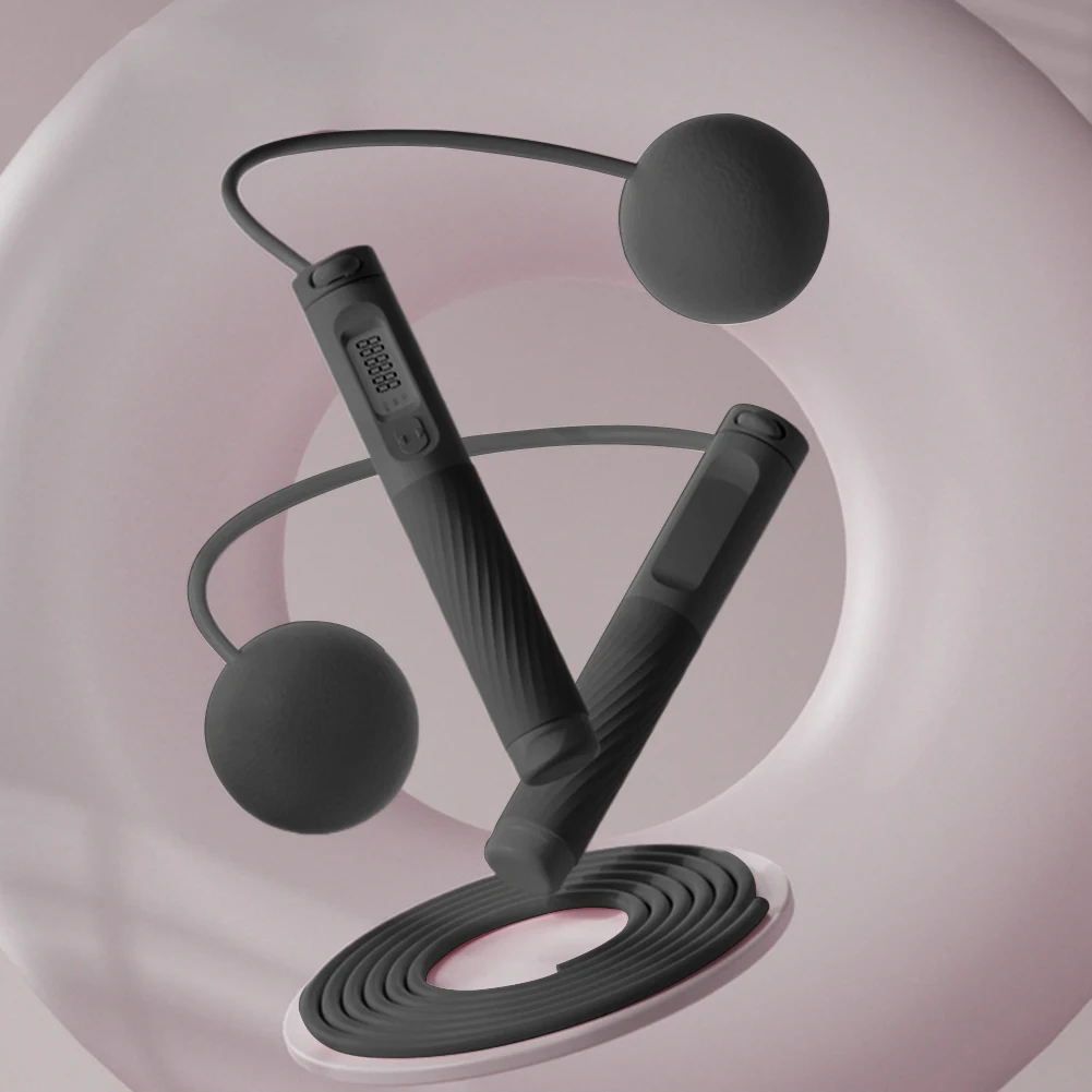 Cordless Jump Rope Non Slip Smart Ball Jump Rope Portable Digital Fitness Jump Rope Multifunction  Indoor Outdoor