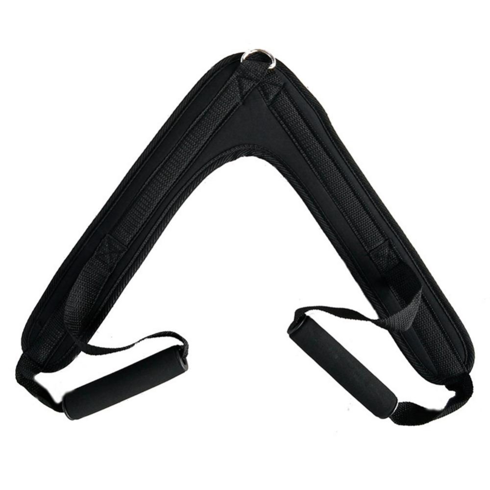 V-Shaped Abdominal Crunch Straps Drag Handle Shoulder Strap Ab Exercise Harness Nylon Fitness Comfortable Fitness Abdominal Belt